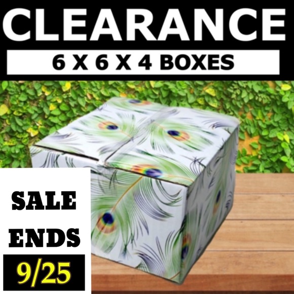 Other - CLEARANCE 10 (6X6X4) Peacock Boxes